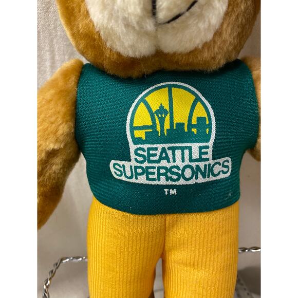 Vintage 1994, Seattle Supersonics Plush Teddy Bear with Basketball. - Picture 3 of 9